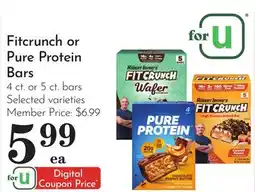 Pavilions Fitcrunch or Pure Protein Bars offer