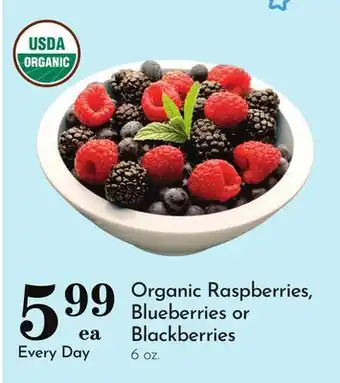 Pavilions Organic Raspberries, Blueberries or Blackberries offer