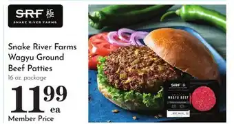 Pavilions Snake River Farms Wagyu Ground Beef Patties offer