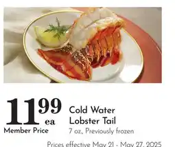 Pavilions Cold Water Lobster Tail offer
