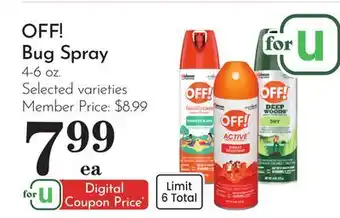 Pavilions OFF! Bug Spray offer