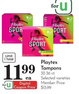 Pavilions Playtex Tampons offer