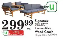 Pavilions Signature SELECT Convertible Wood Couch offer