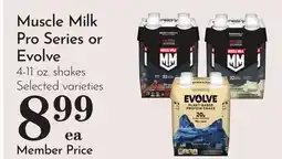 Pavilions Muscle Milk Pro Series or Evolve offer