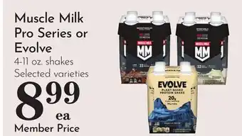 Pavilions Muscle Milk Pro Series or Evolve offer