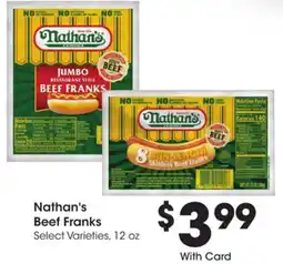Ralphs Nathan's Beef Franks offer