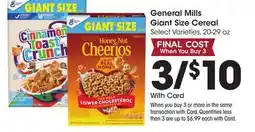 Ralphs General Mills Giant Size Cereal offer