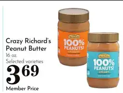 Pavilions Crazy Richard's Peanut Butter offer