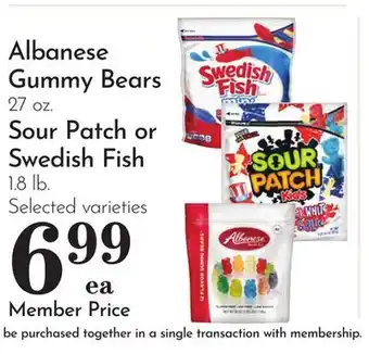 Pavilions Albanese Gummy Bears 27 oz. Sour Patch or Swedish Fish 1.8 lb offer