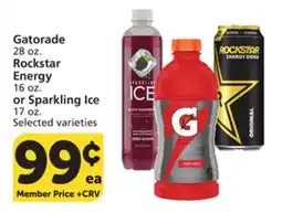 Vons Gatorade 28 oz. Rockstar Energy 16 oz. or Sparkling Ice 17 oz offer