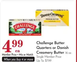 Pavilions Challenge Butter Quarters or Danish Creamery Butter offer