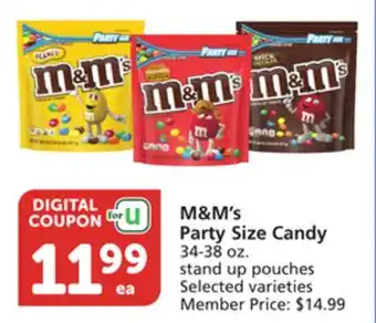 Vons M & M' s Party Size Candy offer