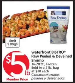 Vons waterfront BISTRO Raw Peeled & Deveined Shrimp offer
