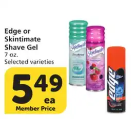 Vons Edge or Skintimate Shave Gel offer