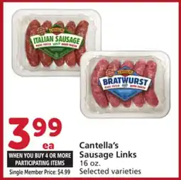 Vons Cantella's Sausage Links offer