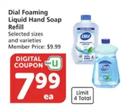 Vons Dial Foaming Liquid Hand Soap Refill offer