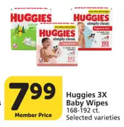 Vons Huggies 3X Baby Wipes offer