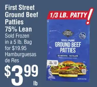 Smart & Final First Street Ground Beef Patties offer