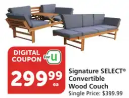 Vons Signature SELECT Convertible Wood Couch offer