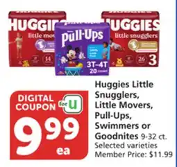 Vons Huggies Little Snugglers, Little Movers, Pull-Ups, Swimmers or Goodnites offer