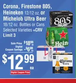 Smart & Final Corona, Firestone 805, Heineken or Michelob Ultra Beer offer