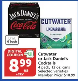 Vons Cutwater or Jack Daniel's Cocktails offer