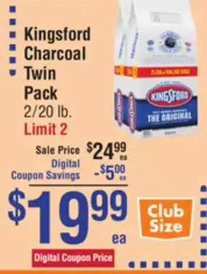 Smart & Final Kingsford Charcoal Twin Pack offer
