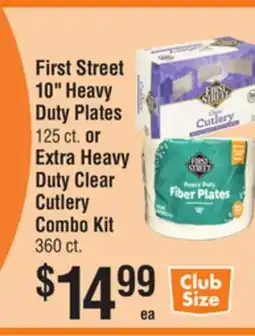 Smart & Final First Street 10 Heavy Duty Plates or Extra Heavy Duty Clear Cutlery Combo Kit offer