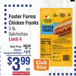 Smart & Final Foster Farms Chicken Franks offer