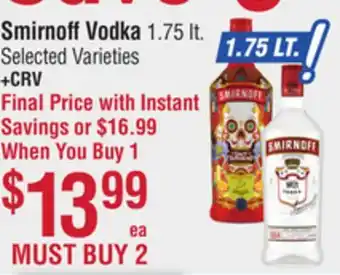 Smart & Final Smirnoff Vodka offer