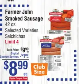 Smart & Final Farmer John Smoked Sausage offer