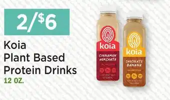 Heinen's Koia Plant Based Protein Drinks offer