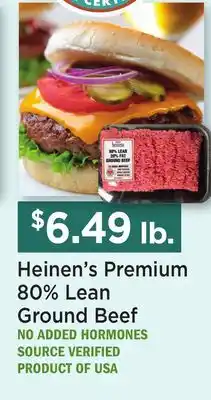 Heinen's Heinen's Premium 80% Lean Ground Beef offer