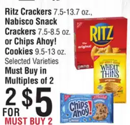 Smart & Final Ritz Crackers, Nabisco Snack Crackers or Chips Ahoy! Cookies offer
