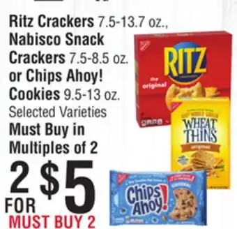 Smart & Final Ritz Crackers, Nabisco Snack Crackers or Chips Ahoy! Cookies offer
