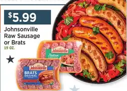 Heinen's Johnsonville Raw Sausage or Brats offer