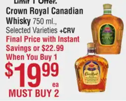 Smart & Final Crown Royal Canadian Whisky offer
