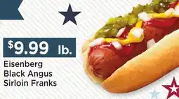 Heinen's Eisenberg Black Angus Sirloin Franks offer