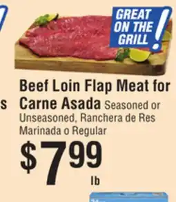 Smart & Final Beef Loin Flap Meat for Carne Asada offer