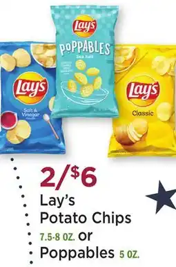 Heinen's Lay's Potato Chips 7.5-8 OZ. or Poppables 5 OZ offer