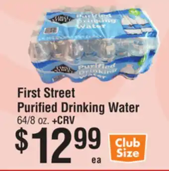 Smart & Final First Street Purified Drinking Water offer