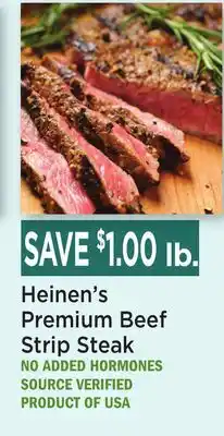 Heinen's Heinen's Premium Beef Strip Steak offer