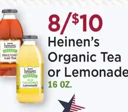 Heinen's Heinen's Organic Tea or Lemonade offer