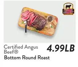 Fresh Thyme Certified Angus Beef Bottom Round Roast offer