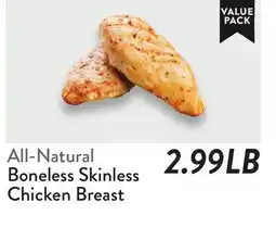 Fresh Thyme All-Natural Boneless Skinless Chicken Breast offer