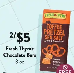 Fresh Thyme Fresh Thyme Chocolate Bars offer