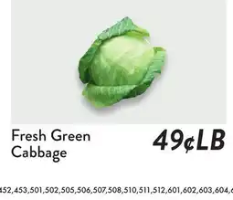 Fresh Thyme Fresh Green Cabbage offer