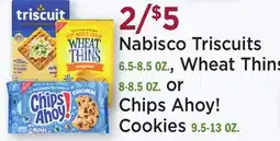 Heinen's Nabisco Triscuits 6.5-8.5 OZ., Wheat Thins 8-8.5 OZ. or Chips Ahoy! Cookies 9.5-13 OZ offer