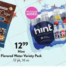 Fresh Thyme Hint Flavored Water Variety Pack offer