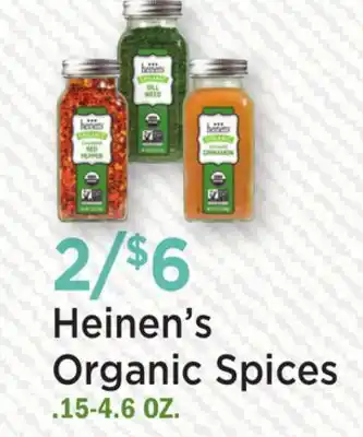 Heinen's Heinen's Organic Spices offer